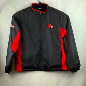 Men’s University of Louisville Cardinal Windbreaker Jacket Size Large